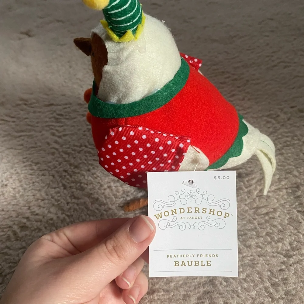 Target Wondershop Featherly Friends 2023 Christmas Elf Bird Bauble NWT